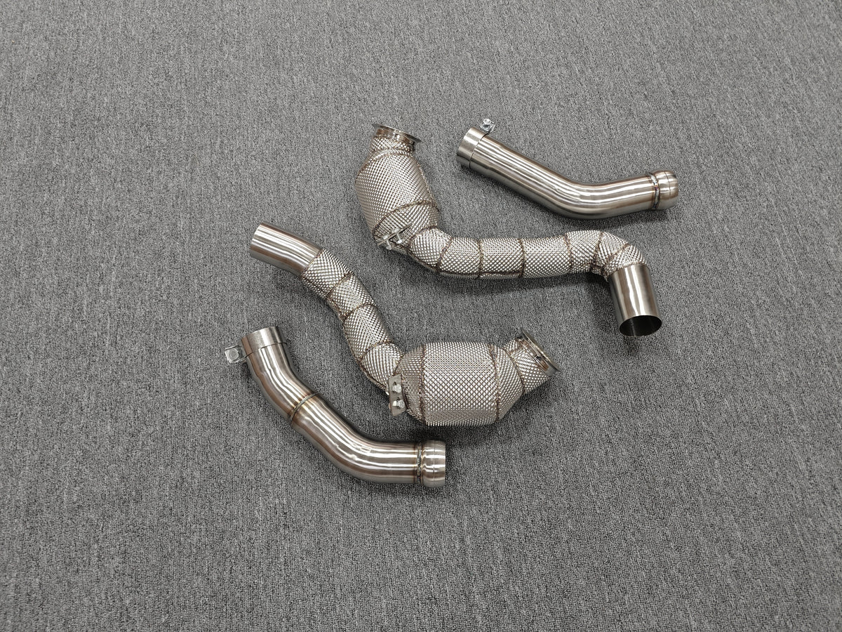 Downpipe Mercedes W205 C63 C63S con catalizador y Escudo térmico
